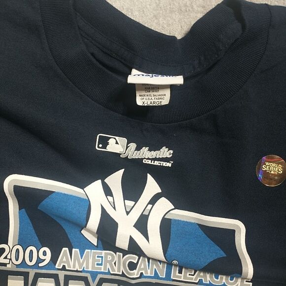 Majestic 2009 American League Champions New York Yankees World Series Men's XL. - Picture 5 of 7